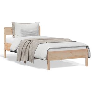 vidaXL S&auml;ngram utan madrass 75x190 cm massiv furu