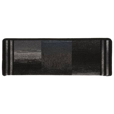 vidaXL Trappstegsmattor självhäftande 5 st 65x25 cm svart och grå