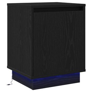 vidaXL Nattduksbord Svart Ek 39 x 34,5 x 50 cm Konstruerat tr&auml;