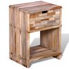 vidaXL S&auml;ngbord med l&aring;da massiv &aring;tervunnen teak