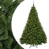 vidaXL Konstgjord julgran ljusgr&ouml;n med julgranskulor 270 cm