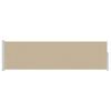vidaXL Utf&auml;llbar sidomarkis Beige 500 x 117 cm Polyester