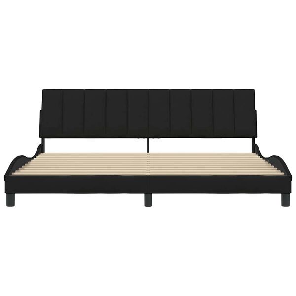 vidaXL Bed Frame without Mattress "Hanko" Black 200x200 cm Fabric