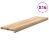 vidaXL Trappstegsmattor 16 pcs obehandlad 100x25x2 cm massiv ek