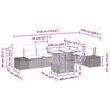 vidaXL Trädgårdsoffset med kudde med lagring 7 pcs Grå