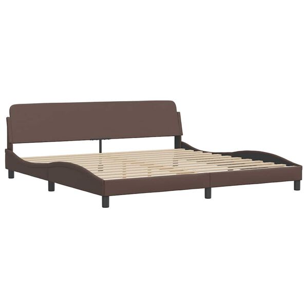vidaXL Bed Frame "Viana" without Mattress Brown 200x200 cm Faux Leather