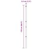 vidaXL Staketstolpar 13 pcs Silver Ø32mm 170 cm Galvaniserat stål