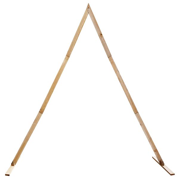 vidaXL Br&ouml;llopsb&aring;ge Ljusbrun 202 x 95 x 254 cm Massiv furu