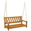vidaXL Tr&auml;dg&aring;rdsgungb&auml;nk 2 -Seater 110 x 56 x 58 cm Massivt Akaciatr&auml;