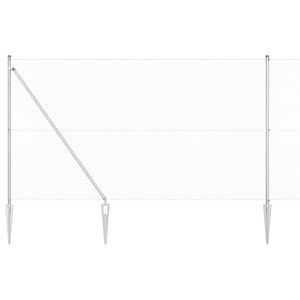 vidaXL Svetsat tr&aring;dgalleri med piggar 25 x 1,6 m (B x H)