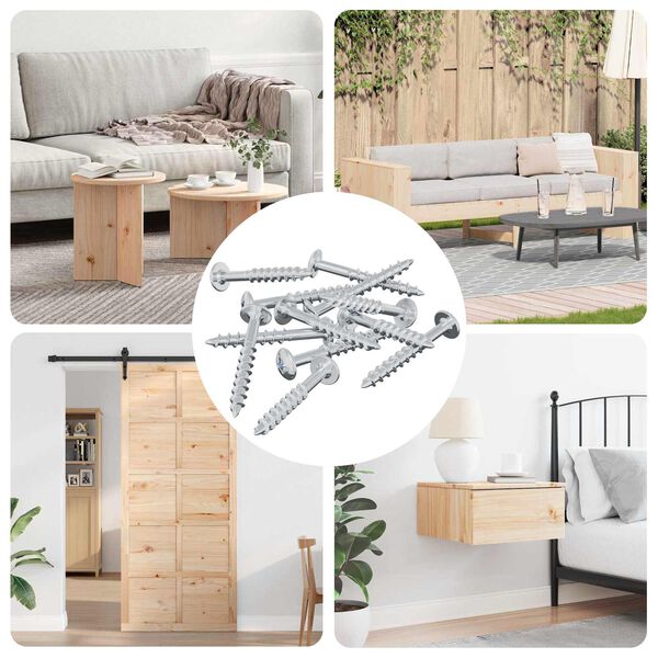 vidaXL Skruv 7792 pcs Silver 9,8 x 35 mm J&auml;rn