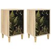 vidaXL Nattduksbord RHENEN 2 st Sonoma-ek 36 x 33 x 60 cm