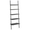 vidaXL Hylla 5 hyllplan svart 64x34x185,5 cm