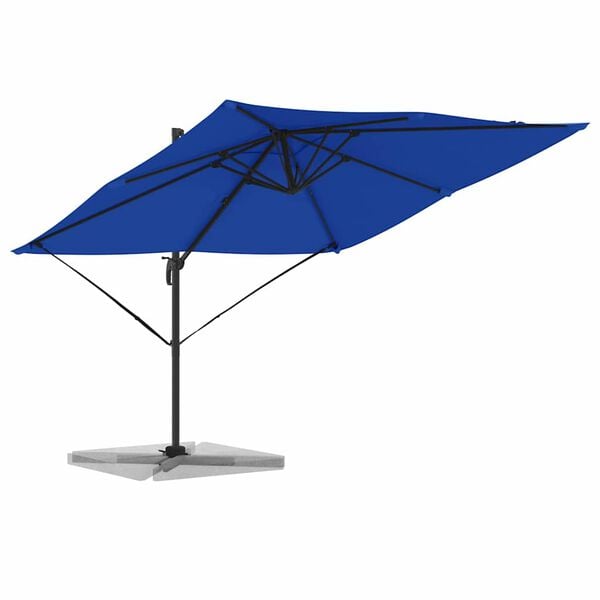 vidaXL Roma Parasol Blå 286 x 285 x 265 cm Polyester och aluminium