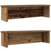 vidaXL K&ouml;ksst&auml;ll stapelbara 2 st &aring;ldrat tr&auml; 50x15x16 cm