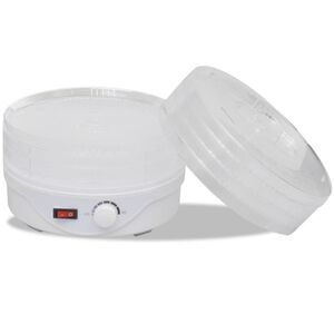 vidaXL Frukt-/svamptork med 6 stapelbara torkgaller (rund)