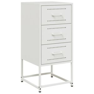 vidaXL S&auml;ngbord vit 36x39x78 cm st&aring;l
