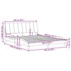 vidaXL Bed Frame without Mattress "Hanko" Dark Grey 160x200 cm Fabric