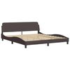 vidaXL Bed with Mattress "Dover" Dark Brown 180x200 cm Fabric