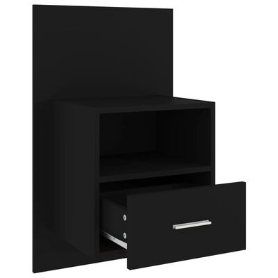 vidaXL Väggmonterade sängbord 2 st svart