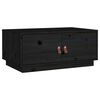 vidaXL Soffbord svart 80x50x35 cm massiv furu