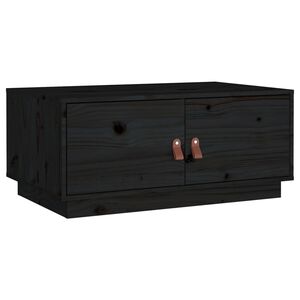 vidaXL Soffbord svart 80x50x35 cm massiv furu
