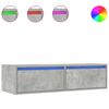 vidaXL Tv-b&auml;nk med LED-belysning betonggr&aring; 100X35,5x25 cm