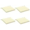 vidaXL 4-delade Sittdynor SOEST 4 st 100% Polyester Gr&auml;ddvit