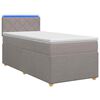 vidaXL Kontinentals&auml;ng med madrass Taupe 100 x 200 cm Tyg