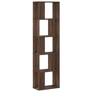 vidaXL Bokhylla 5 hyllplan brun ek 45x23,5x162,5 cm konstruerat tr&auml;