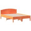 vidaXL S&auml;ngram utan madrass vaxbrun 120x190 cm massiv furu