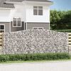 vidaXL Gabion b&aring;gformad 4 st 400x50x160/180 cm galvaniserat j&auml;rn