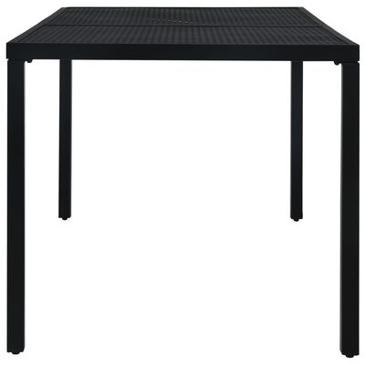 vidaXL Trädgårdsbord svart 180x83x72 cm stål