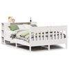 vidaXL S&auml;ng med bokhylla utan madrass vit 120x190 cm massiv furu