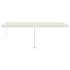 vidaXL Fristående automatisk markis 600x300 cm gräddvit
