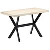 vidaXL Matbord vit 120x60x75 cm massivt mangotr&auml;