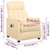 vidaXL Elektrisk massagefåtölj gräddvit konstläder