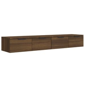 vidaXL V&auml;ggsk&aring;p 2 st brun ek 68x30x20 cm konstruerat tr&auml;