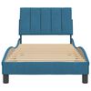 vidaXL Bed Frame without Mattress "Hanko" Blue 80x200 cm Velvet