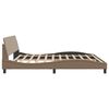 vidaXL Bed Frame "Dover" Cappuccino 200x200 cm Faux Leather