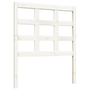 vidaXL S&auml;nggavel vit 80,5x4x100 cm massiv furu