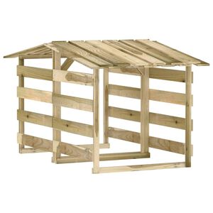 vidaXL Pergola med tak 2 delar 100x90x100 cm impregnerad furu