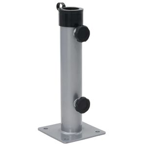 vidaXL Parasollfot f&ouml;r &Oslash;38/48 mm stolpe silver st&aring;l