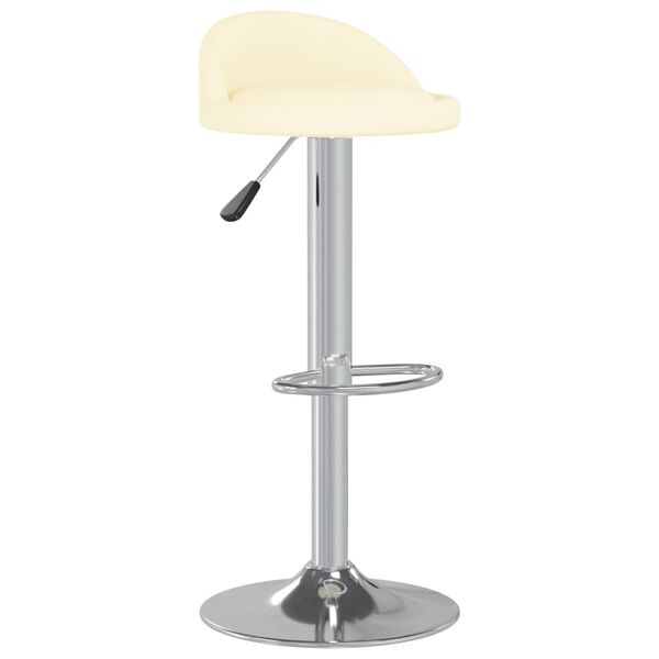 vidaXL Barstolar 2 st gr&auml;ddvit konstl&auml;der