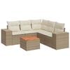 vidaXL Patio Sofa Set 6-sits Beige
