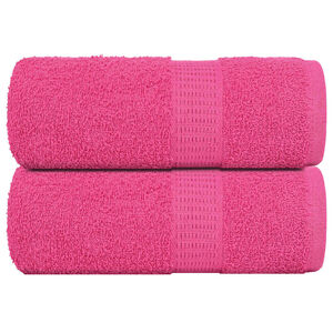 vidaXL Tv&auml;tthanddukar FROGN 2 st rosa 30x30 cm 360 gsm