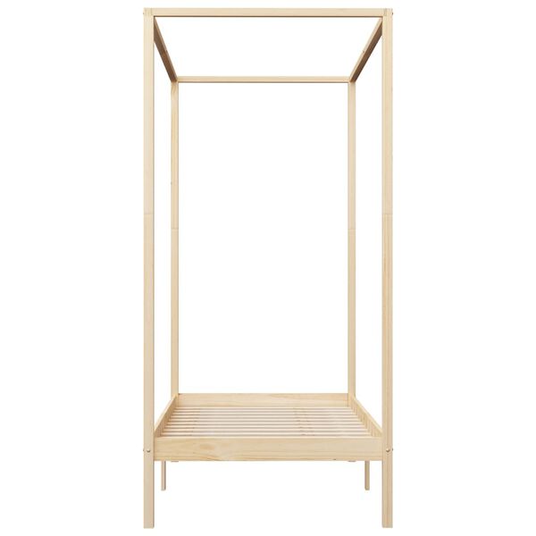 vidaXL Himmelsäng med 2 lådor massiv furu 100x200 cm