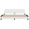 vidaXL Bed Frame "Dover" White and Black 200x200 cm Faux Leather