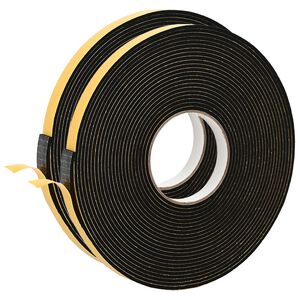 vidaXL Sj&auml;lvh&auml;ftande skumtape 2 st Svart 15mm x 10m CR skum