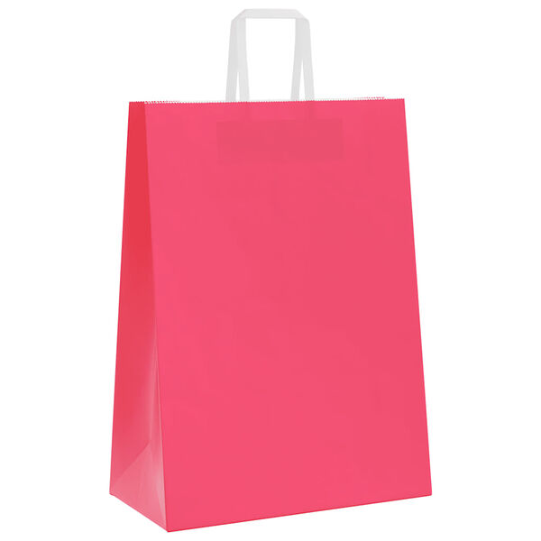 vidaXL Pappersp&aring;sar 250 st med handtag rosa 32x17x44 cm